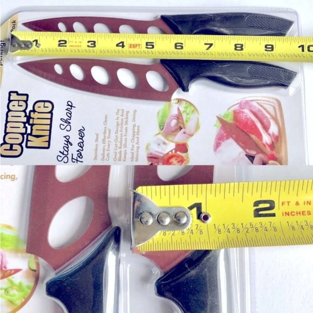 NEW Copper Knife Stainless Steel Stays Sharp Forever 9.75”, 2 Pack x 2 - Picture 11 of 16